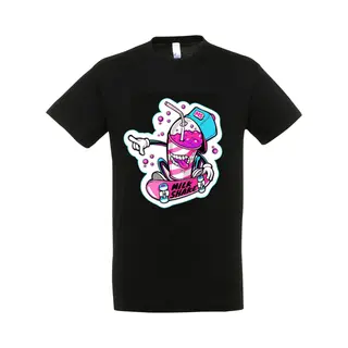 Sols T-Shirt 1-123k Zwart Cartoon Skate Milkshake - Kids-2jr