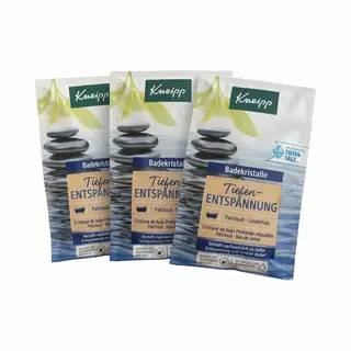 Kneipp 3x Bad Kristallen Diepe Ontspanning - Patchouli En Sandelhout - Ontspannen - 3x Zakje 60gr