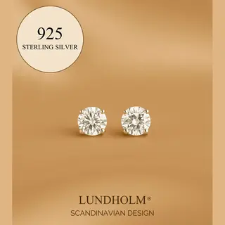 Lundholm Luxe 925 Sterling Zilver Studs Oorbellen Jewellery - Oorknopjes Zilver Zirkonia 3 Mm - Vrouwen Cadeautjes Tip My - In Luxe Geschenkverpakking