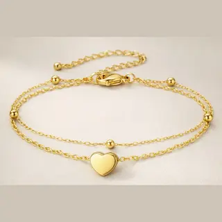 Lundholm Luxe Armband Dames Goud Kleurig - Premium Stainless Steel Jewellery - Bedel Armband - My Uppsala Serie - Cadeau Voor Haar - Scandinavisch