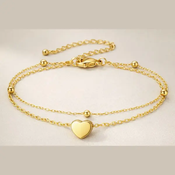 Lundholm Luxe Armband Dames Goud Kleurig - Premium Stainless Steel Jewellery - Bedel Armband - My Uppsala Serie - Cadeau Voor Haar - Scandinavisch thumbnail
