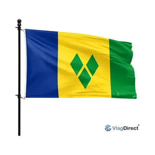 VlagDirect - Vincentiaanse Vlag - Saint Vincent En De Grenadines Vlag - 90 X 150 Cm