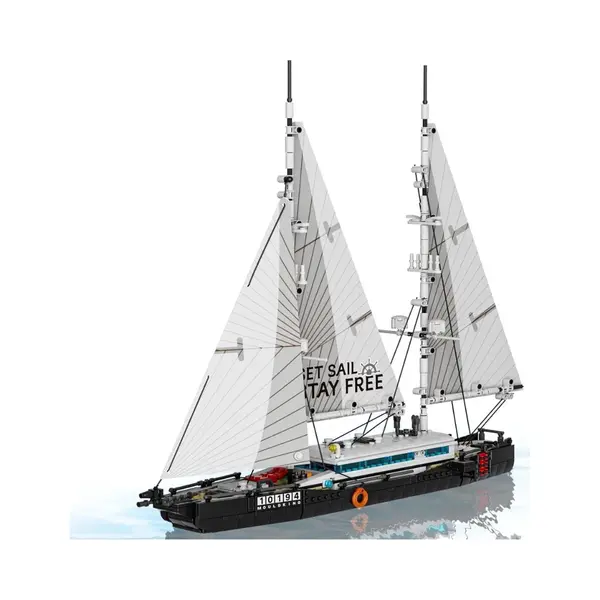 Mould King - Icons Jacht Boot | Classic Creator Zeilboot | Technic Ideas | Stem Educatief Speelgoed Bouwpakket | Racejacht Modelbouw Voor Volwassenen thumbnail