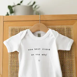 Baby Rompertje Met Tekst - New Best Friend On The Way! - Maat 50-56 - Aankondiging Zwangerschap - Cadeau - Zwangerschap Aankondiging - Aankondiging