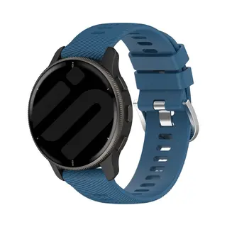Strap-it Smartwatch Siliconen Bandje - Geschikt Voor Garmin Vivoactive 4 (45mm) / Venu 2 / Venu 3 / Forerunner 255 / Forerunner 265 - Blauw