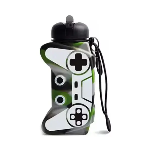 Omiximo Gaming Waterfles - 600ml - Kinder Waterfles, Lekvrij, Makkelijk Te Openen, Veilige Vergrendeling, Vaatwasmachinebestendig, Bpa Vrij, thumbnail