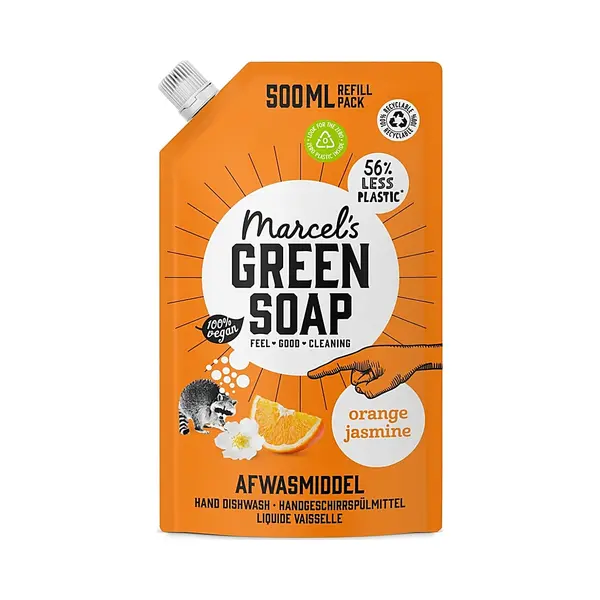 Marcel's Green Soap Afwasmiddel Sinaasappel&Jasmijn Navulling 500 Ml thumbnail