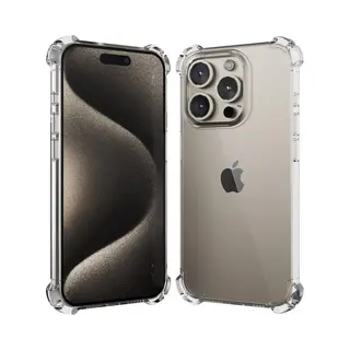 Solutionss4 Hoesje Geschikt Voor IPhone 15 Pro Hoes Transparant Shock Proof Cover Case