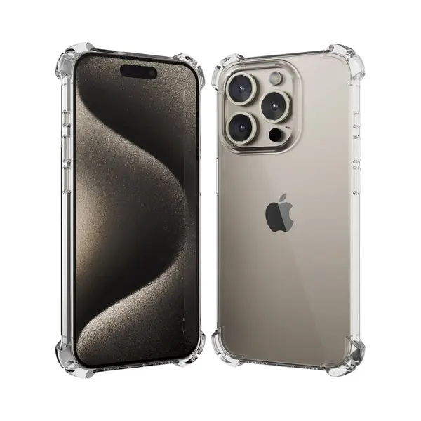 Solutionss4 Hoesje Geschikt Voor IPhone 15 Pro Hoes Transparant Shock Proof Cover Case thumbnail