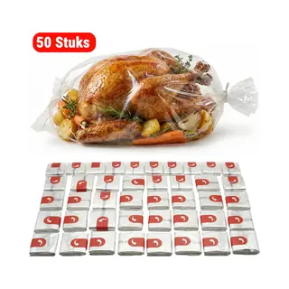 Yugn 50 Braadzakken Voor In De Oven – Braadzak 50 Stuks – 2-in-1 Oven En Magnetron – Kookzak 38 X 24 Cm – Inclusief Sluitstrips - EBook