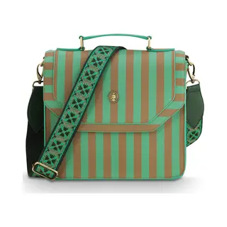 Pip Studio Frances Cross Body Bag Medium Stripe Green 25x9x21.5cm
