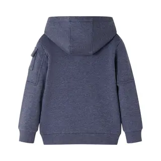VidaXL Kinder Kapuzenpullover Reißverschluss Pullover Sweatshirt Dunkelblau Melange 92