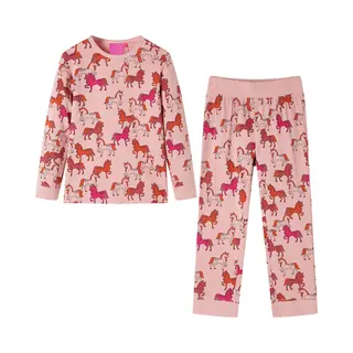 VidaXL Kinderpyjama Mit Langen Ärmeln Hellrosa 92