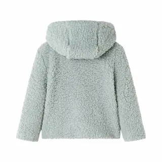 VidaXL Kinder Kapuzenjacke Teddy-Kunstpelz Kinderjacke Sweatjacke Jacke Minzgrün 116