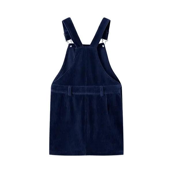 VidaXL, Mädchen, Kleider, Kinder-Latzkleid Cord Marineblau 104, Material, 58, Blau, (104) thumbnail