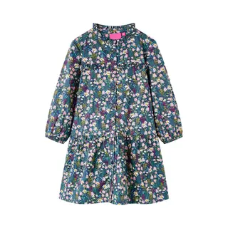 VidaXL Kinderkleid Mit Langen Ärmeln Dunkelblau 92