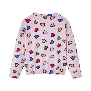 VidaXL Kinder Sweatshirt Mit Herzmuster Pullover Jungen Pulli Langarmshirt Rosa 116