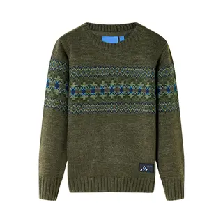 Vidaxl Kinderpullover Gestrickt Khaki 92