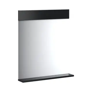 Bathroom Mirror With Shelf Berg Black 60x12x70 Cm Solid Wood Vidaxl