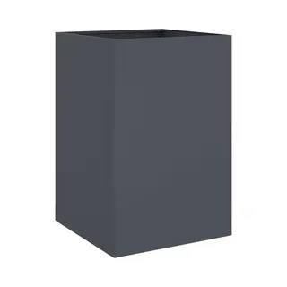 VidaXL Cold-rolled Steel Planter - Anthracite Rectangular Flower Box For Outdoor/Garden/Balcony/Patio, Sturdy Frame, 52x48x75cm