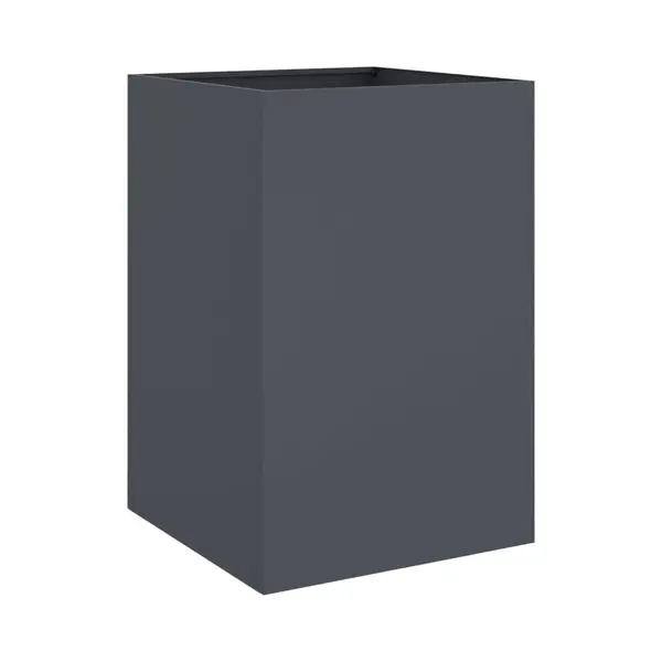 VidaXL Cold-rolled Steel Planter - Anthracite Rectangular Flower Box For Outdoor/Garden/Balcony/Patio, Sturdy Frame, 52x48x75cm thumbnail