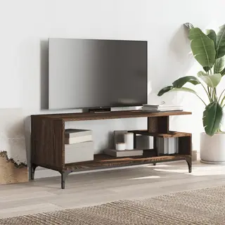 Vidaxl - Tv-schrank Braun Eichen-optik 102x40x41 Cm Holzwerkstoff Stahl 230042