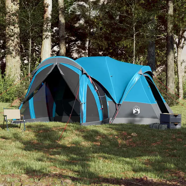 VidaXL Tipi-Familienzelt 8 Personen Blau Wasserdicht thumbnail