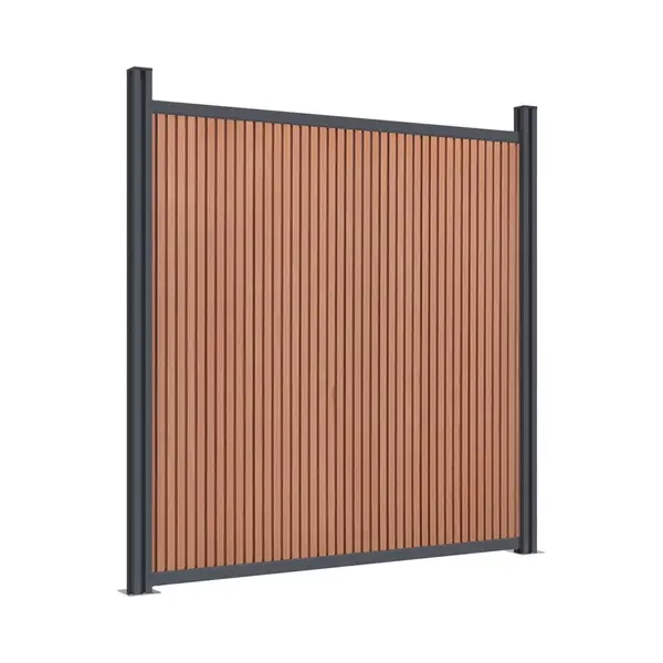 Vidaxl - Fence Panel Wpc Brown 180x186 Cm thumbnail