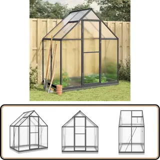 Vidaxl - Greenhouse With Base Frame Anthracite 169x114x202 Cm Aluminium