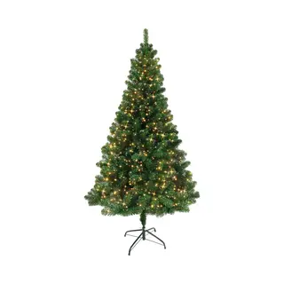 Infinity Goods Künstlicher Weihnachtsbaum Mit Led-Lichtern - 240 Cm - Realistischer Weihnachtsbaum Aus Kunststoff - Metallständer - Grün