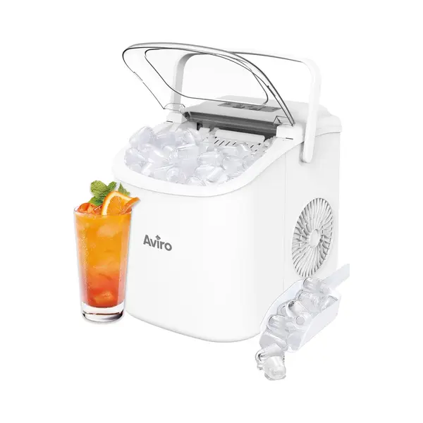 Aviro IJsblokjesmachine - 1, 3L - Met IJsschep - Zelfreinigingsfunctie - 12KG / 24U - 9 Blokjes / 6 Min - Wit thumbnail