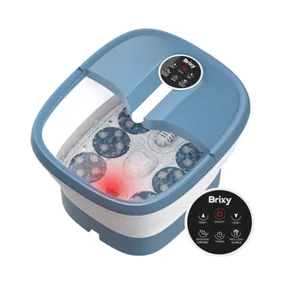Brixy Voetenbad Automatische Massage - Voetmassage Apparaat - Elektrisch Voetbad - Inklapbaar - Verwarmt Tot 48°C - 14L