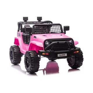 Finoos Jeep - Elektrische Kinderauto 12V Met Afstandsbediening - Roze