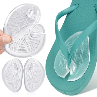 Cheaperito Voorvoet Gel Inlegzolen Voor Slipper I Anti-Slip Inlegzool Slippers I Steunzooltjes Voorvoet I Siliconen I 1 Paar I Transparant
