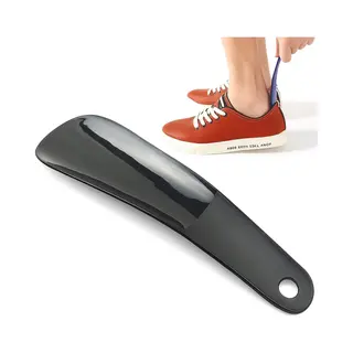 Cheaperito Schoenlepel I Kunststof I Lengte 16 Cm I Schoentrekker I Met Ophangoog I Zwart