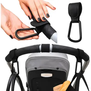 Cheaperito Tassenhaak Voor De Kinderwagen I Tas Hanger I Karabijnhaak Tassendrager Voor De Kinderwagen I Haak Voor De Buggy I 1 Stuk I Zwart