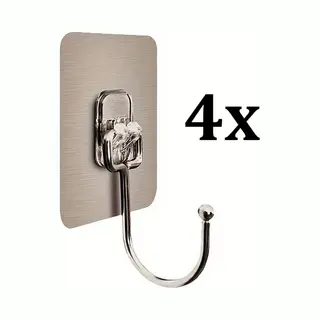 Cheaperito Zelfklevende Ophanghaken I Ophangsysteem I Zelfklevende Muur Hangers I Ophanghaakjes I Handdoekhaakjes I Keukenhaakjes I 4 Stuks I Goud