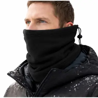 Cheaperito Multiuse Colsjaal, Muts & Bandana In 1 I Met Trekkoord I Hoofdband I Nekwarmer I Gezichtsmasker I Motormuts I Skiën I Motorrijden I Zwart