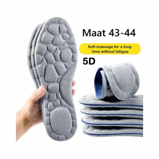 Cheaperito 5D Nano Inlegzolen I Foam Zolen I Inlegzolen Voor Pijnonderdrukking I Inlegzooltjes I Sport Zolen I Zweetabsorberend I Schoen Zooltjes I Maat 43 - 44