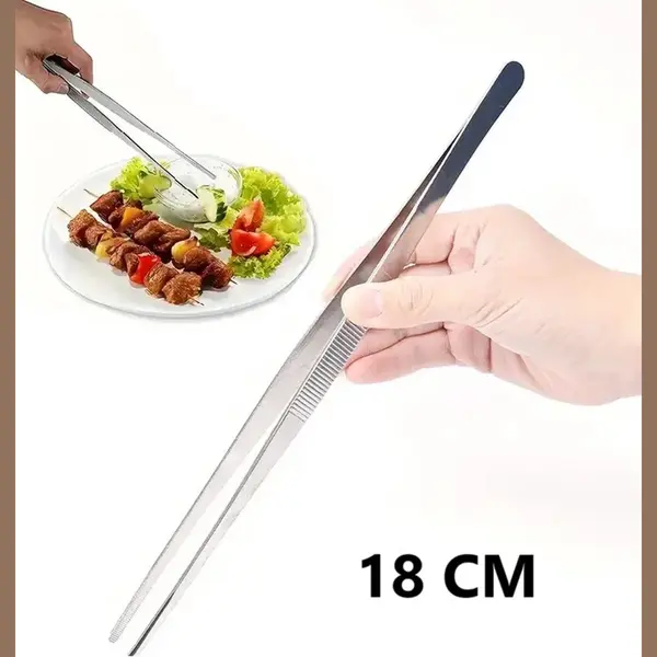 Cheaperito Rechte Keukenpincet I Serveertang I Vleespincet I Antislip Grip I Rvs I 18 Cm thumbnail