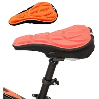Cheaperito Gel Zadelhoes Fiets I Stoelhoes Zadel I Zachte Zadelhoes Met Schuim Vulling I Extra Demping & Comfort I Oranje