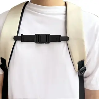 Cheaperito Verstelbare Borstband Voor De Rugzak I Borstriem Schoudertas I Met Snelsluiting I Quick Release I Voor Backpacken, Kamperen Etc. I Zwart