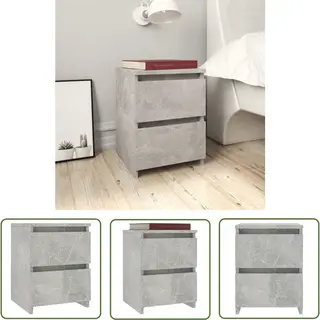 VidaXL Bedkastje - Nachtkastje - Nachtkastje 30x30x40 Cm Bewerkt Hout Betongrijs - Meubilair - Houten Kast - Grijze Kast