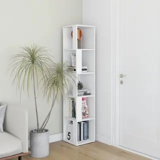 VidaXL Witte Kast - Hoekkast - Hoekkast 33x33x164, 5 Cm Bewerkt Hout Wit - Houten Kast - Opbergkast - Living Room Furniture