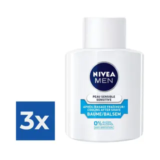 Nivea Men Sensitive Cool Aftershave Balsem - Aftershave - 100 Ml - Voordeelverpakking 3 Stuks