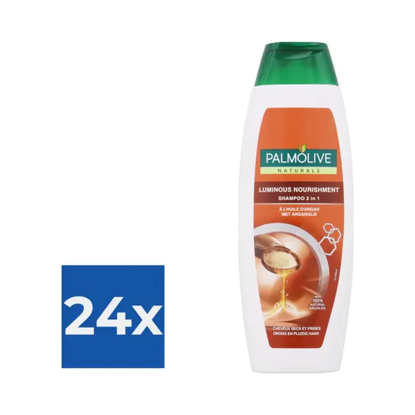 Palmolive Shampoo - 2 In 1 Luminous Nourishment Argan Oil 350 Ml - Voordeelverpakking 24 Stuks thumbnail