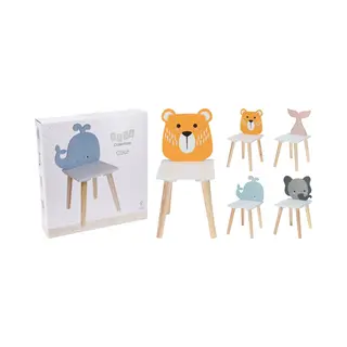 Kids Collection- Stoeltje-dierenstoeltje-hout- Walvis-vissenstaart-olifant-beer- Wit-kinderkamer