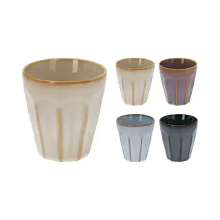 Excellent Houseware Keine Luxe Gekleurde Porseleinen Koffiekopjes - Set 4x Stuks - 250 Ml - Lungo Bekers