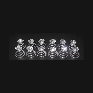Hairmode Curlies Glas Steen Strass Groot Set Van 12 Stuks.