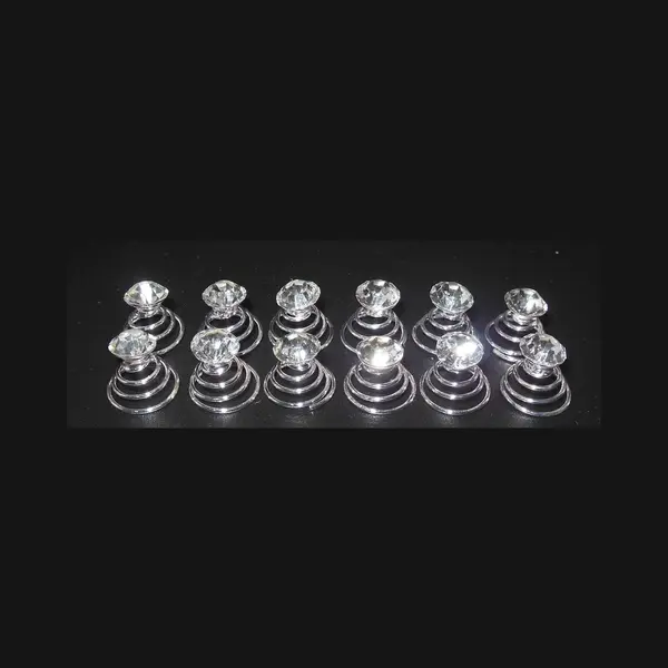 Hairmode Curlies Glas Steen Strass Groot Set Van 12 Stuks. thumbnail